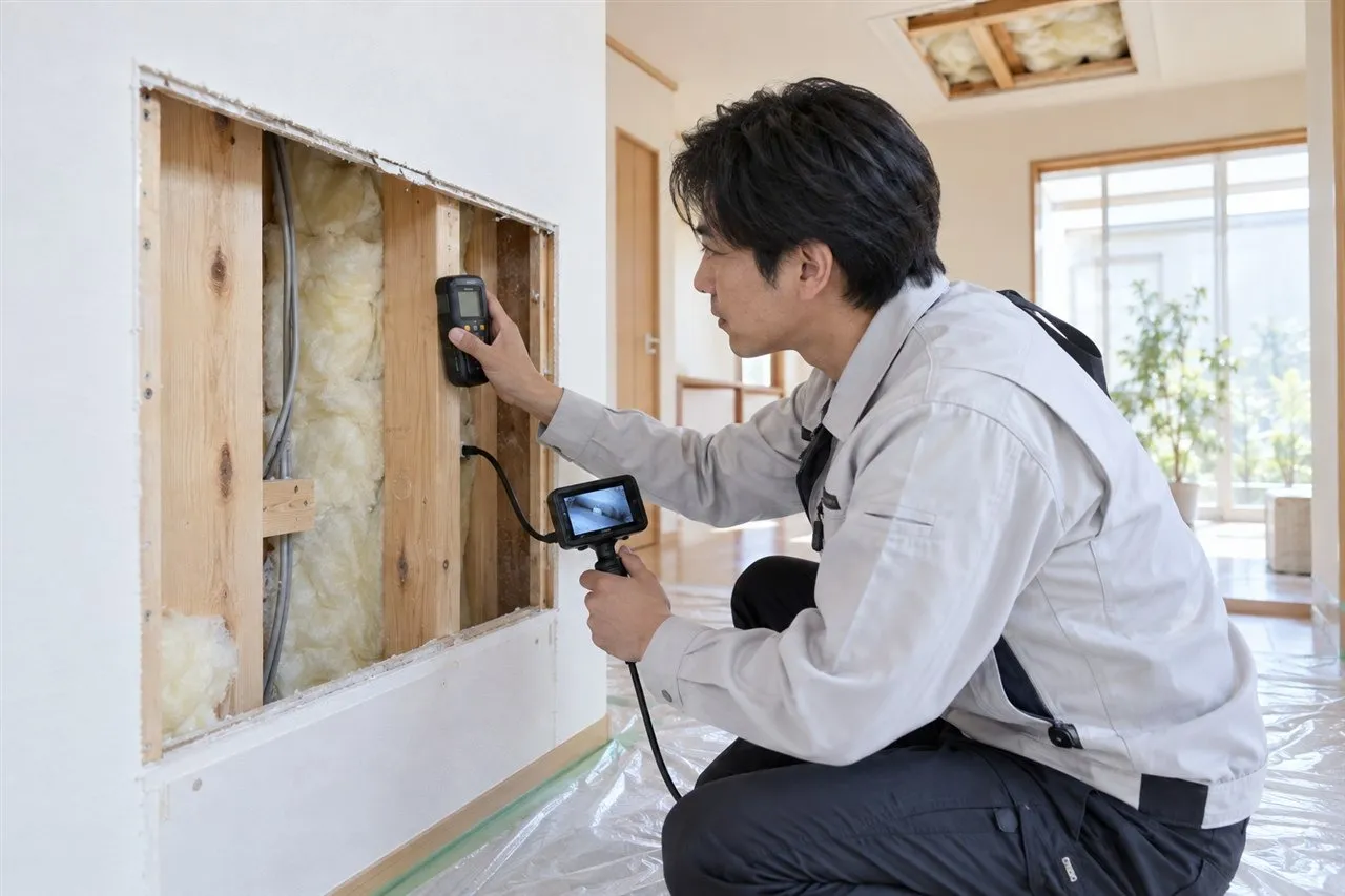 新築住宅のカビについて写真・図面・温湿度を整理する相談記録